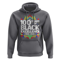 100 Years of Black Excellence 1926 2026 Hoodie African Tribal Pattern Heritage Celebrating Black History