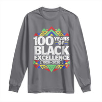 100 Years of Black Excellence 1926 2026 Long Sleeve Shirt African Tribal Pattern Heritage Celebrating Black History