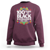100 Years of Black Excellence 1926 2026 Sweatshirt African Tribal Pattern Heritage Celebrating Black History
