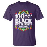 100 Years of Black Excellence 1926 2026 T Shirt African Tribal Pattern Heritage Celebrating Black History