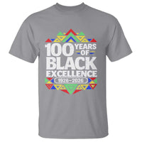 100 Years of Black Excellence 1926 2026 T Shirt African Tribal Pattern Heritage Celebrating Black History