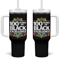 100 Years of Black Excellence 1926 2026 Tumbler With Handle African Tribal Pattern Heritage Celebrating Black History