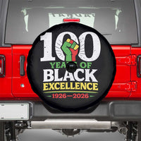 100 Years of Black Excellence 1926 2026 Spare Tire Cover Pan-African Raised Fist Pride Honoring Black History Legacy