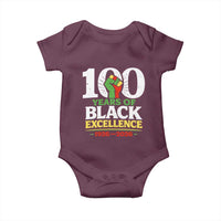 100 Years of Black Excellence 1926 2026 Baby Onesie Pan-African Raised Fist Pride Honoring Black History Legacy