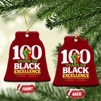 100 Years of Black Excellence 1926 2026 Ceramic Ornament Pan-African Raised Fist Pride Honoring Black History Legacy