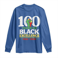 100 Years of Black Excellence 1926 2026 Long Sleeve Shirt Pan-African Raised Fist Pride Honoring Black History Legacy