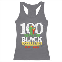 100 Years of Black Excellence 1926 2026 Racerback Tank Top Pan-African Raised Fist Pride Honoring Black History Legacy