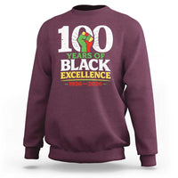 100 Years of Black Excellence 1926 2026 Sweatshirt Pan-African Raised Fist Pride Honoring Black History Legacy