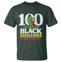 100 Years of Black Excellence 1926 2026 T Shirt Pan-African Raised Fist Pride Honoring Black History Legacy