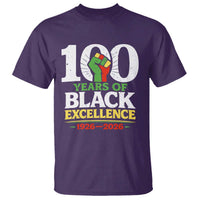 100 Years of Black Excellence 1926 2026 T Shirt Pan-African Raised Fist Pride Honoring Black History Legacy