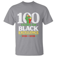 100 Years of Black Excellence 1926 2026 T Shirt Pan-African Raised Fist Pride Honoring Black History Legacy