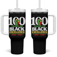 100 Years of Black Excellence 1926 2026 Tumbler With Handle Pan-African Raised Fist Pride Honoring Black History Legacy