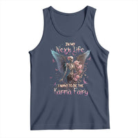 Gothic Skeleton Roses Tank Top In My Next Life I Want To Be The Karma Fairy Pink