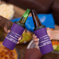 Military Child Born Resilient Tough 4 in 1 Can Cooler Tumbler Month Of The Military Kids Army Soldier American Flag