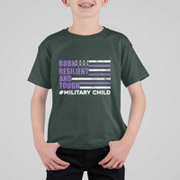 Military Child Born Resilient Tough T Shirt For Kid Month Of The Military Kids Army Soldier American Flag