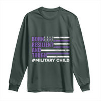 Military Child Born Resilient Tough Long Sleeve Shirt Month Of The Military Kids Army Soldier American Flag