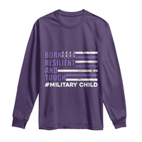 Military Child Born Resilient Tough Long Sleeve Shirt Month Of The Military Kids Army Soldier American Flag