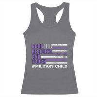 Military Child Born Resilient Tough Racerback Tank Top Month Of The Military Kids Army Soldier American Flag