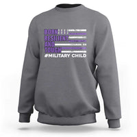 Military Child Born Resilient Tough Sweatshirt Month Of The Military Kids Army Soldier American Flag