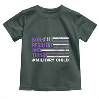 Military Child Born Resilient Tough Toddler T Shirt Month Of The Military Kids Army Soldier American Flag