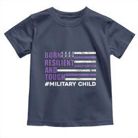 Military Child Born Resilient Tough Toddler T Shirt Month Of The Military Kids Army Soldier American Flag