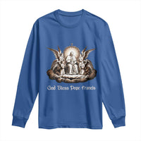 God Bless Pope Francis Long Sleeve Shirt Memorial Angel Catholic Faith & Unity