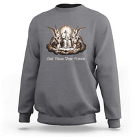 God Bless Pope Francis Sweatshirt Memorial Angel Catholic Faith & Unity