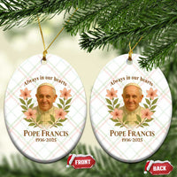 Always in Our Hearts Pope Francis Ceramic Ornament Viva il Papa 1936-2025 - Wonder Print Shop