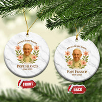 Always in Our Hearts Pope Francis Ceramic Ornament Viva il Papa 1936-2025 - Wonder Print Shop
