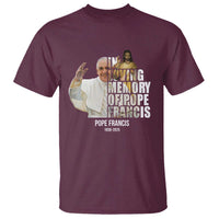 In Loving Memory of Pope Francis T Shirt Viva il Papa 1936-2025
