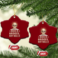 Pope Francis Inspirational Ceramic Ornament Build Bridges Not Walls - Wonder Print Shop