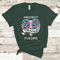 Protect Trans Kids T Shirt LGBT Support Protect Trans Future LGBT Pride Flag Skeleton - Wonder Print Shop