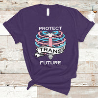 Protect Trans Kids T Shirt LGBT Support Protect Trans Future LGBT Pride Flag Skeleton - Wonder Print Shop