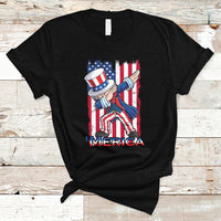 Uncle Sam T Shirt 4th of July Dabbing Uncle Sam American Flag Men Women Kid - Wonder Print Shop