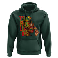 They Not Like Us Afro Queen Hoodie Melanin Magic Woman witth Headwrap and Sunglasses - Wonder Print Shop