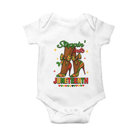 Stepping Into Juneteenth Baby Onesie Afro Diva High with African Pride - Wonder Print Shop