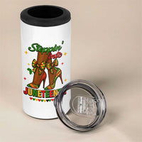 Stepping Into Juneteenth 4 in 1 Can Cooler Tumbler Afro Diva High with African Pride - Wonder Print Shop
