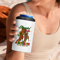 Stepping Into Juneteenth 4 in 1 Can Cooler Tumbler Afro Diva High with African Pride - Wonder Print Shop