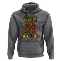 Stepping Into Juneteenth Hoodie Afro Diva High with African Pride - Wonder Print Shop