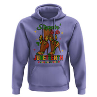 Stepping Into Juneteenth Hoodie Afro Diva High with African Pride - Wonder Print Shop