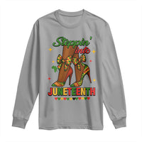 Stepping Into Juneteenth Long Sleeve Shirt Afro Diva High with African Pride - Wonder Print Shop