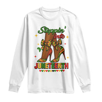 Stepping Into Juneteenth Long Sleeve Shirt Afro Diva High with African Pride - Wonder Print Shop