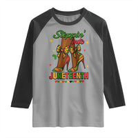 Stepping Into Juneteenth Raglan Shirt Afro Diva High with African Pride - Wonder Print Shop