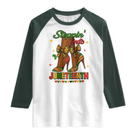 Stepping Into Juneteenth Raglan Shirt Afro Diva High with African Pride - Wonder Print Shop