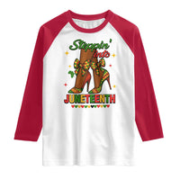 Stepping Into Juneteenth Raglan Shirt Afro Diva High with African Pride - Wonder Print Shop