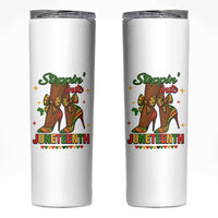 Stepping Into Juneteenth Skinny Tumbler Afro Diva High with African Pride - Wonder Print Shop