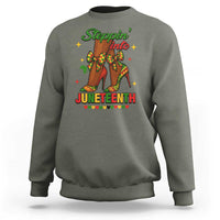 Stepping Into Juneteenth Sweatshirt Afro Diva High with African Pride - Wonder Print Shop