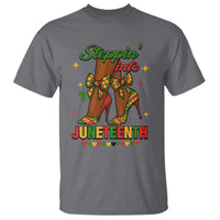 Stepping Into Juneteenth T Shirt Afro Diva High with African Pride - Wonder Print Shop