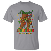 Stepping Into Juneteenth T Shirt Afro Diva High with African Pride - Wonder Print Shop