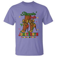 Stepping Into Juneteenth T Shirt Afro Diva High with African Pride - Wonder Print Shop
